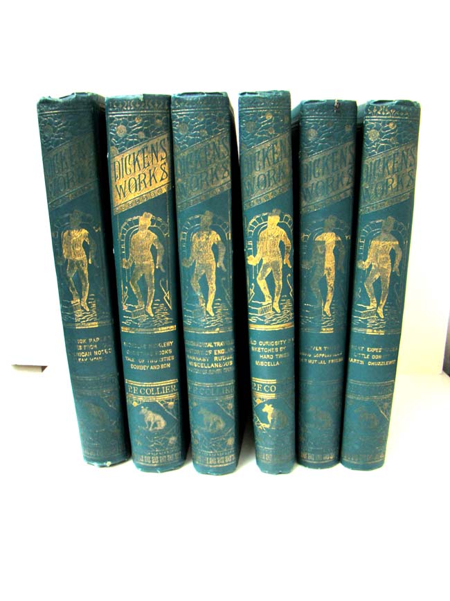 A Six Volume Set of 'The Works of Charles Dickins' published by PF Collier, New York, circa 1875 — image 2